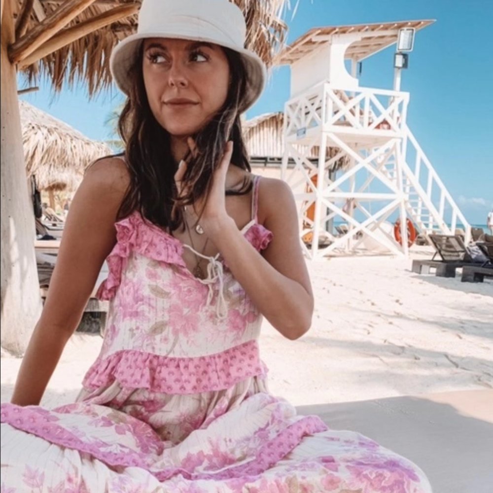 spell and the gypsy coco lei maxi dress - size medium - nwot